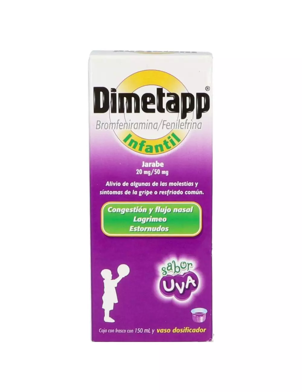 Dimetapp Infantil Jarabe 20 mg / 50 mg Caja Con Frasco Con 150 mL