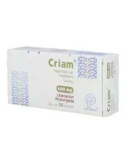 Criam® 600 mg - Caja con 30 tabletas | Valproato de Magnesio | Psicofarma