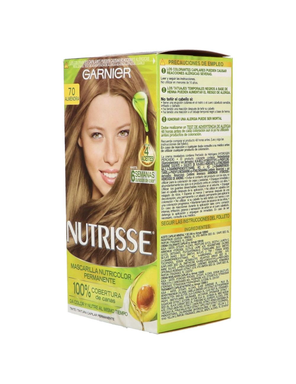 Garnier Nutrisse Tinte Caja Con 1 Aplicación Color Almendra 70 Garnier Nutrisse Tinte Caja Con 1 Aplicación Color Almendra 70