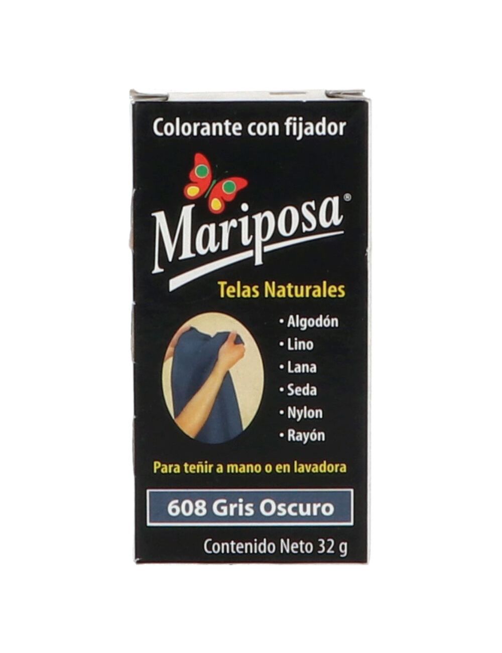 Colorante Con Fijador Mariposa Gris Oscuro Caja Con 1 Pastilla De 32 g – Colorante