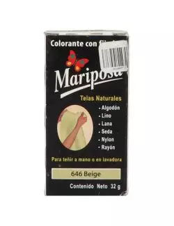 Colorante Mariposa Pastilla Beige 646 Caja Con 32 g