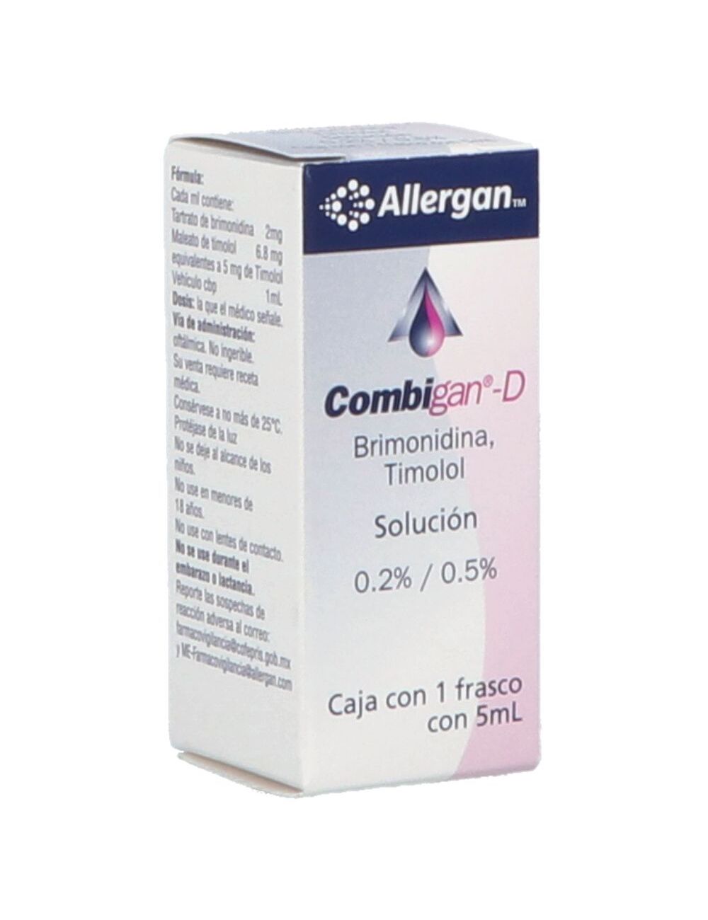 Combigan D Solución 0.2%/0.5% Caja Con Frasco Gotero Con 5 mL Combigan D Solución 0.2%/0.5% Caja Con Frasco Gotero Con 5 mL