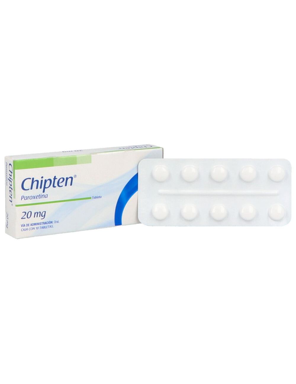 Chipten 20 mg Caja Con 10 Tabletas Chipten 20 mg Caja Con 10 Tabletas