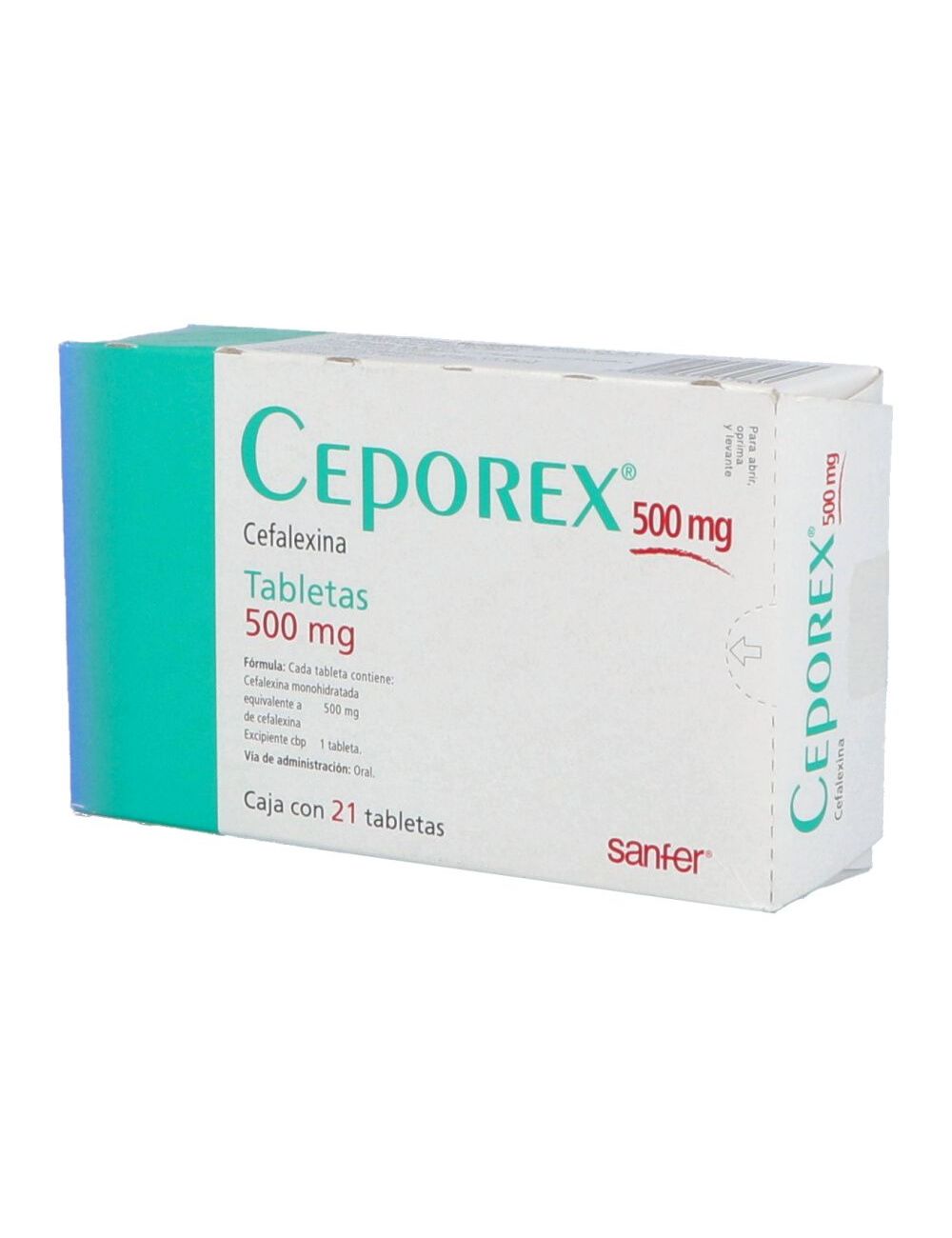 Ceporex 500 mg Caja Con 21 Tabletas - RX2 Ceporex 500 mg Caja Con 21 Tabletas - RX2