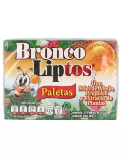 Bronco Liptos Caja Con 10 Paletas De 7g Cada Una