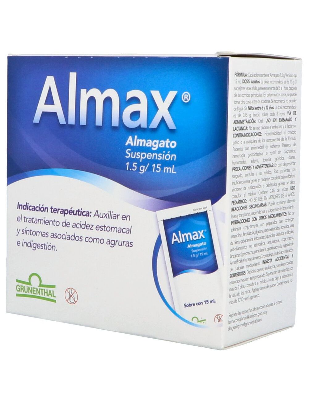 Almax Solución 1.5 mg/15 mL Con 24 Sobres Almax Solución 1.5 mg/15 mL Con 24 Sobres