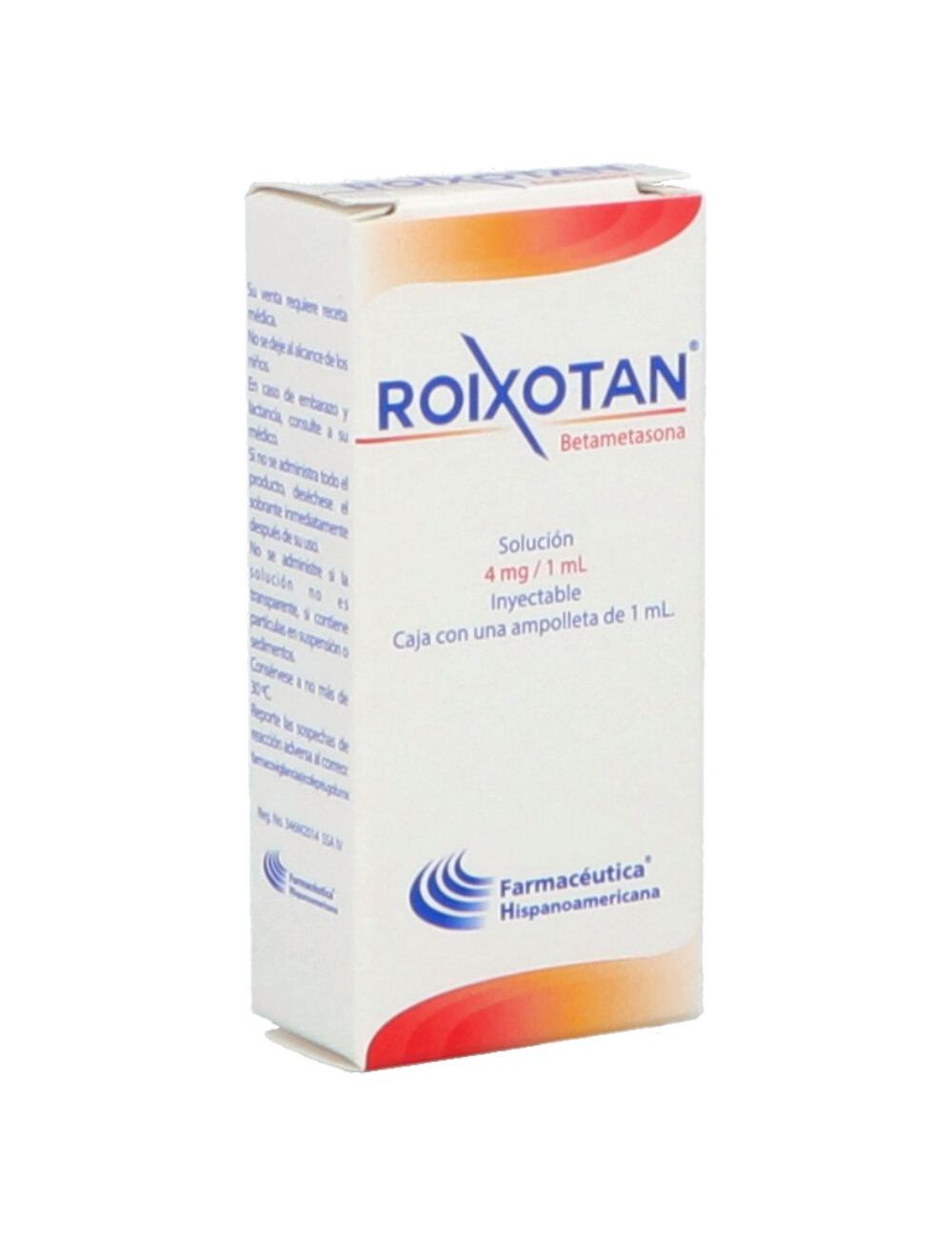 Roixotan 4 mg Caja Con Una Ampolleta De 1 mL Roixotan 4 mg Caja Con Una Ampolleta De 1 mL