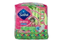 Saba Teens Con Alas Ultradelgada Bolsa Con 10 Toallas