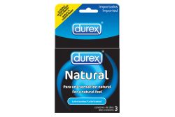 Durex Natural Caja Con 3 Condones Latex