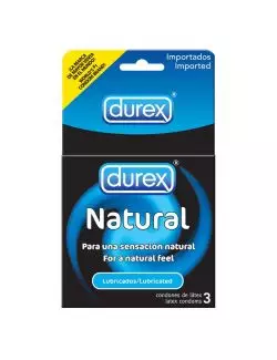 Durex Natural Caja Con 3 Condones Latex