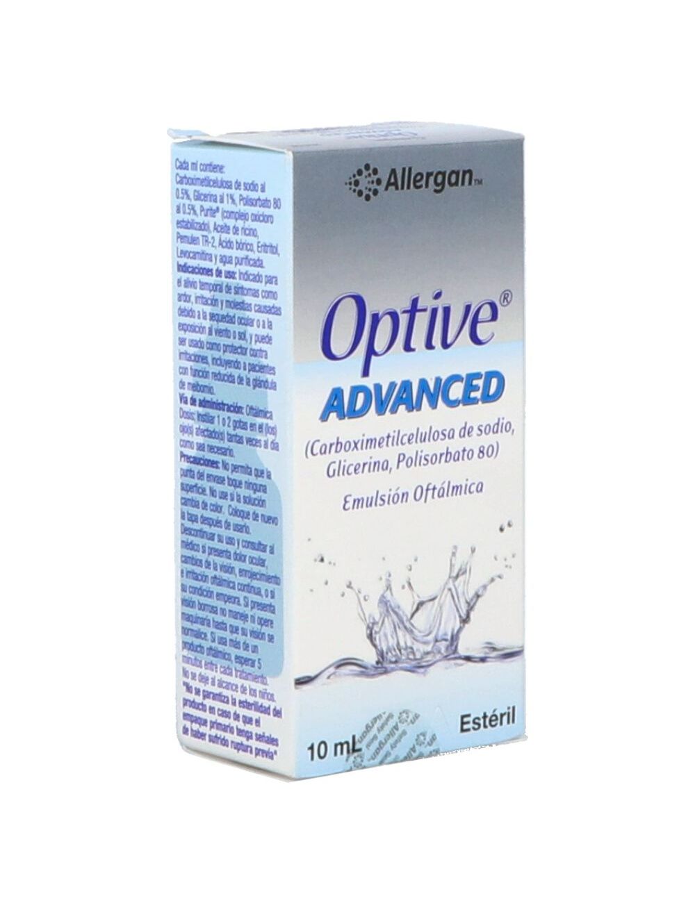 Optive Advanced Solución Oftálmica Estéril Caja Con Frasco Con 10 mL Optive Advanced Solución Oftálmica Estéril Caja Con Frasco Con 10 mL