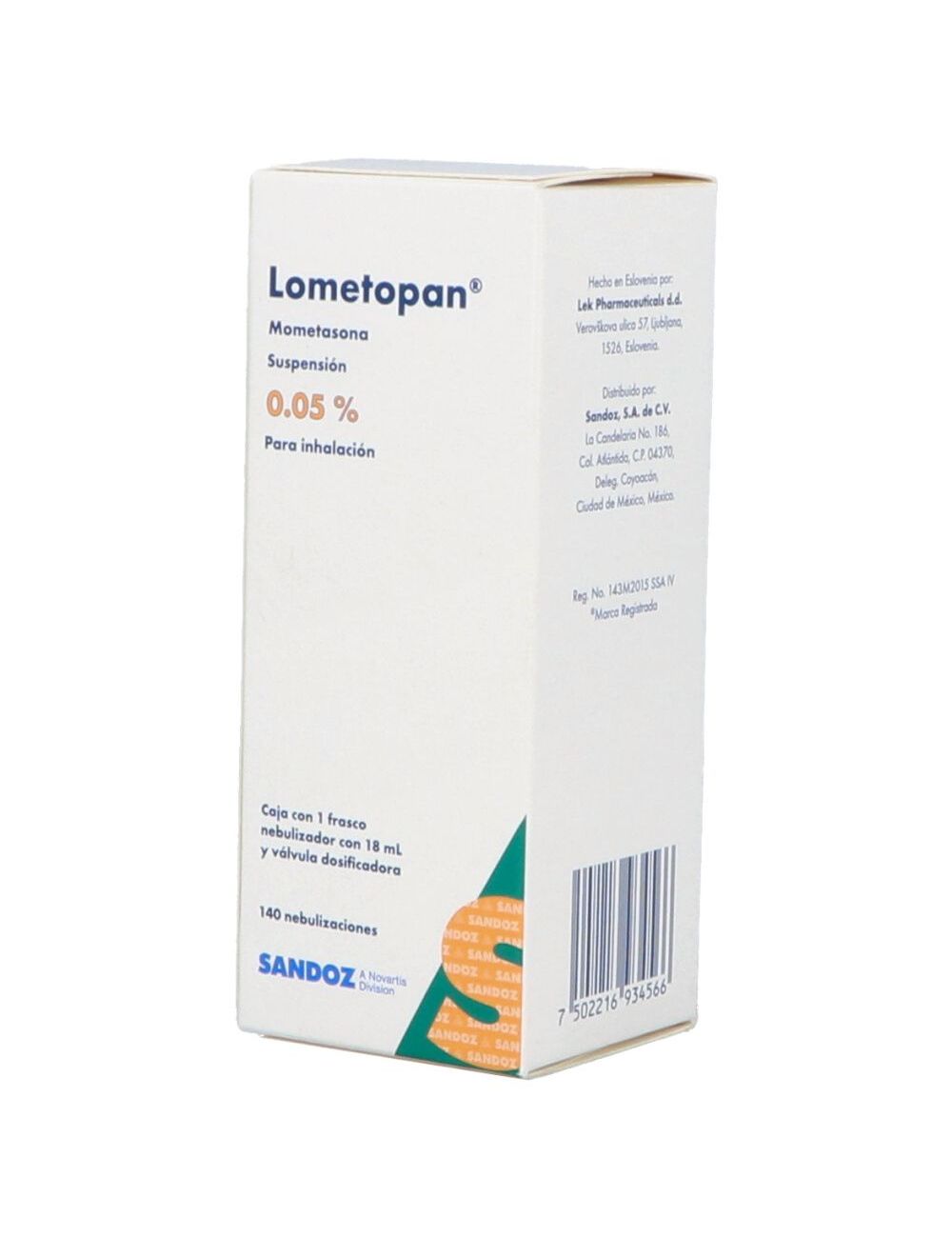 Lometopan 0.05% con 1 Frasco De 18 mL Con 140 Nebulizaciones Lometopan 0.05% con 1 Frasco De 18 mL Con 140 Nebulizaciones