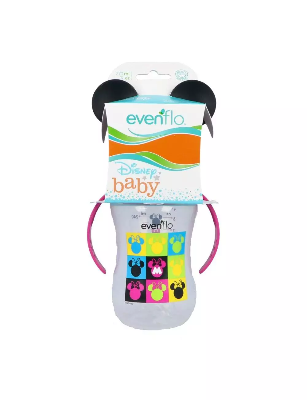 Evenflo BIBERÓN DISNEY 3 EN 1  9OZ  1 PIEZA - CAJA CON BIBERÓN CON 1 PIEZA