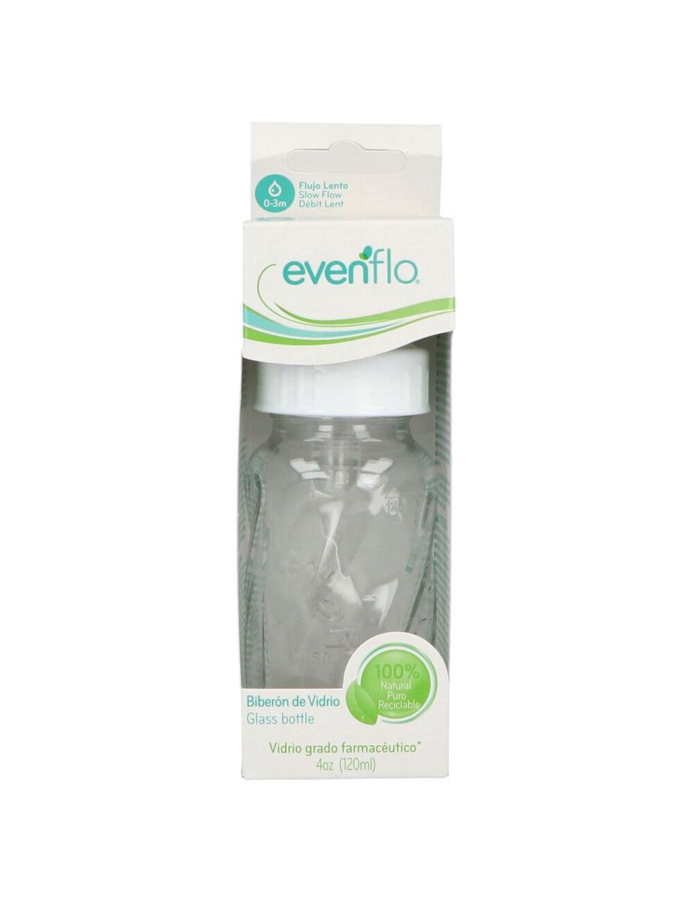 Evenflo Classic Biberón De Vidrio Caja Con 1 Pieza 120mL