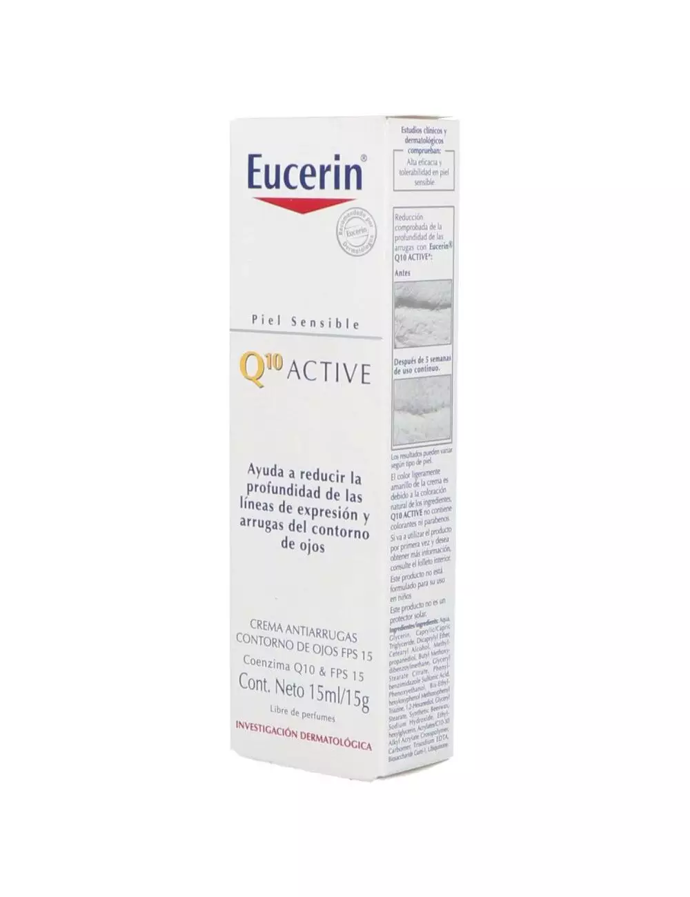 Eucerin Q10 Active Piel Sensible Contorno Ojos Caja Con Tubo Con 15mL