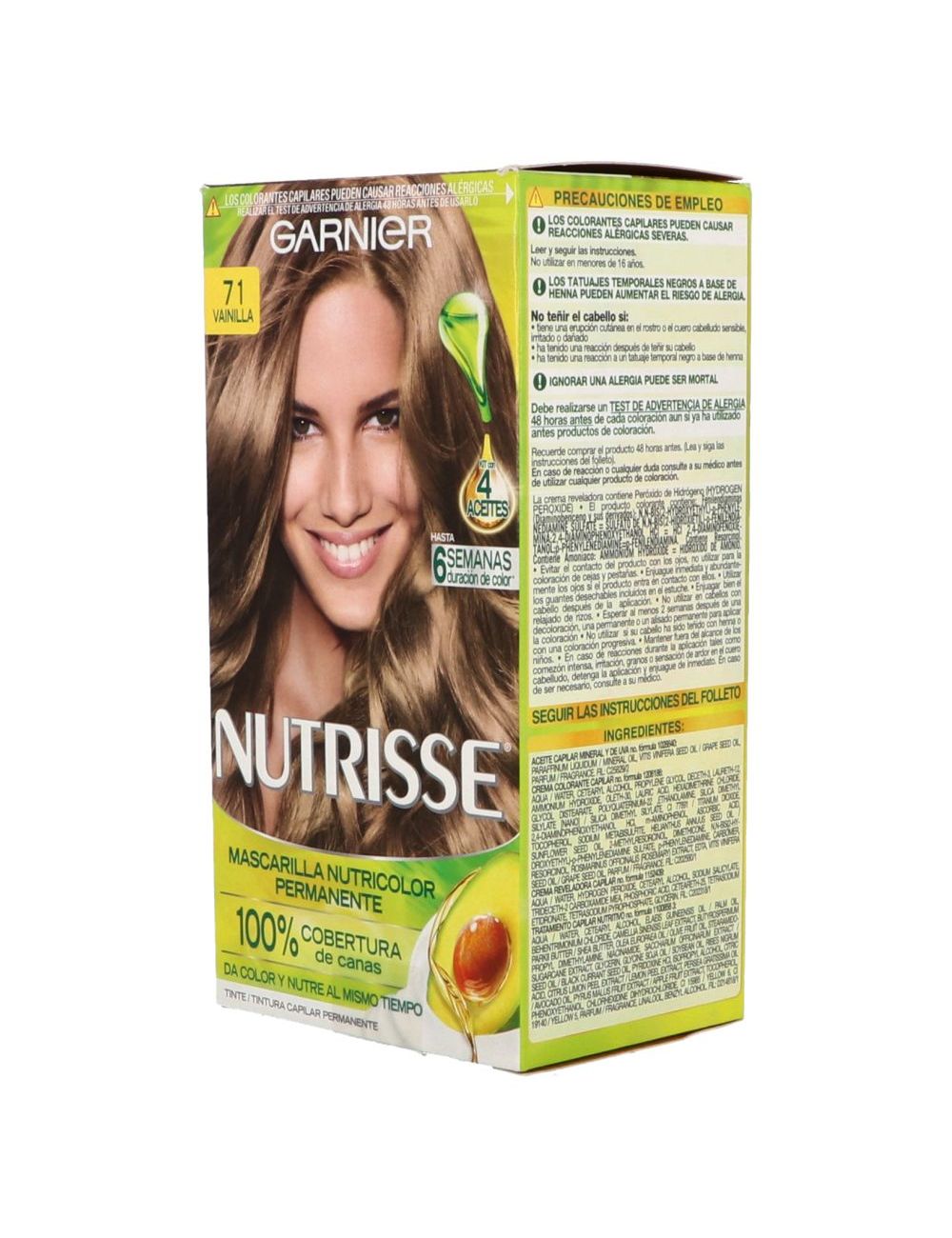Tinte Garnier Nutrisse Vainilla 71 Caja Con Tubo En Crema Tinte Garnier Nutrisse Vainilla 71 Caja Con Tubo En Crema