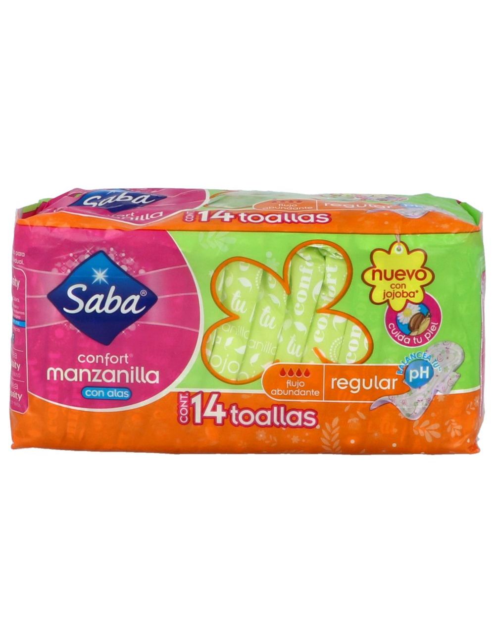 Saba Confort Con Alas Manzanilla Bolsa Con 14 Toallas Saba Confort Con Alas Manzanilla Bolsa Con 14 Toallas