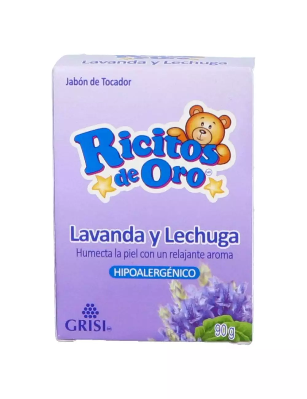 Ricitos De Oro Jabón De Tocador Lavanda Y Lechuga Caja Con Barra 90g