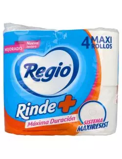 Regio Rinde+ Paquete Con 4 Mega Rollos