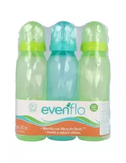 BIBERÓN EVENFLO CLASSIC 3 BIBERONES CON 240 ML