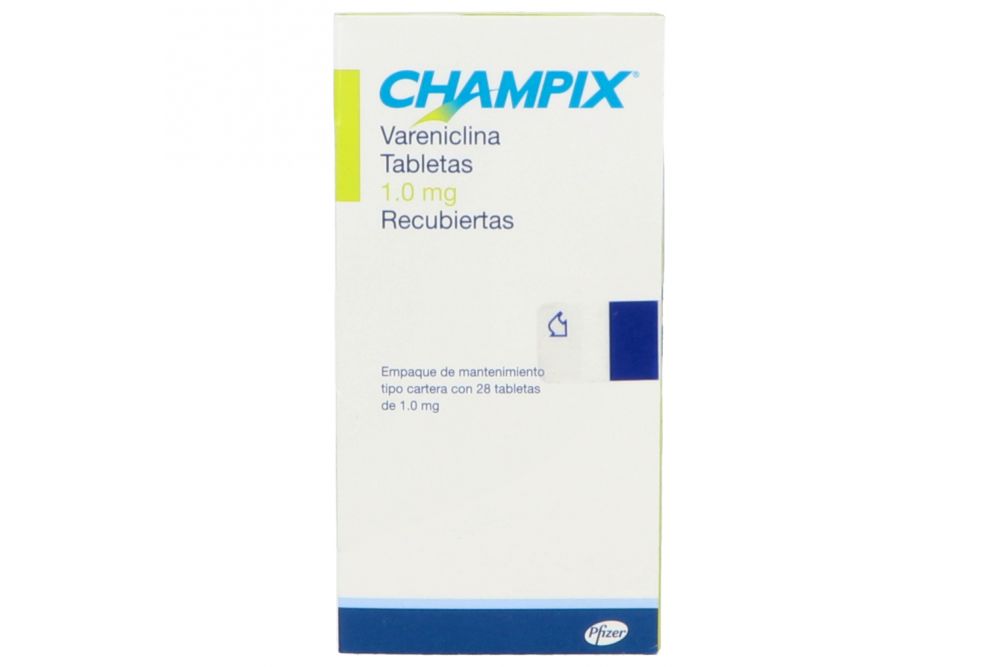 Champix 1 mg Empaque Cartera Con 28 Tabletas