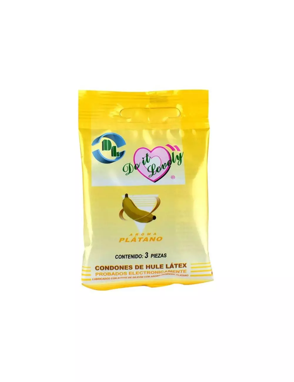 Preservativo DL Empaque Con 3 Unidades Sabor Platano