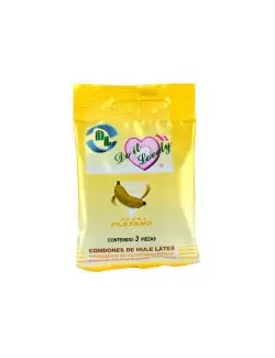 Preservativo DL Empaque Con 3 Unidades Sabor Platano