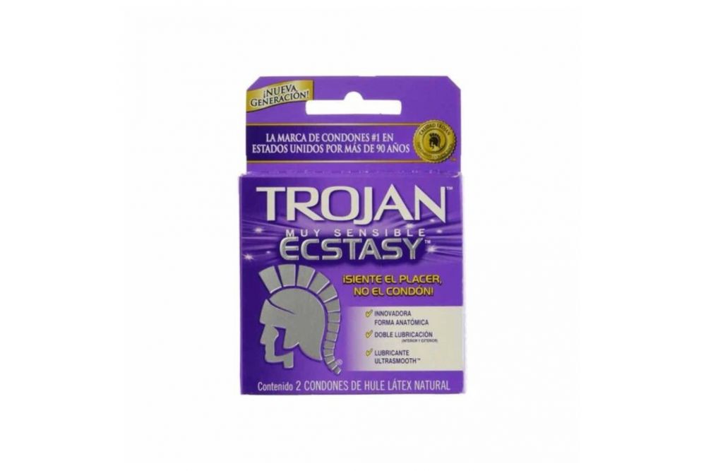 Trojan Ecstasy Caja Con 2 Preservativos