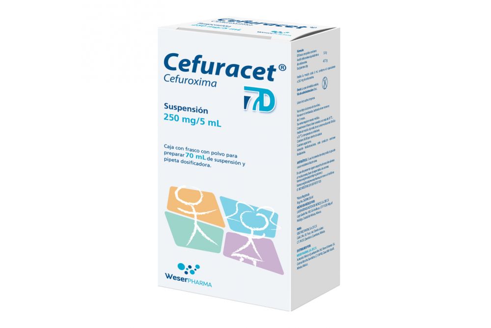 Cefuracet 7D 250 mg / 5 ml Suspensión Frasco Con 70 mL RX2