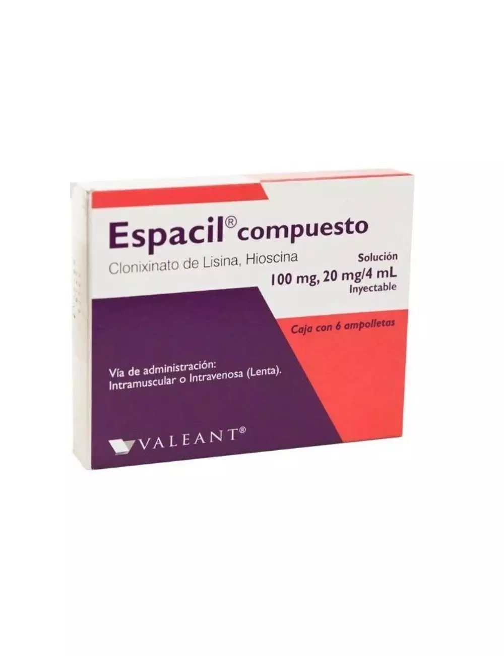 Espacil Compuesto 100 mg Caja Con 6 Ampolletas