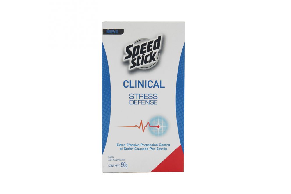 Antitranspirante Speed Stick Clinic Stress Defense Caja Con Barra Con 50 g