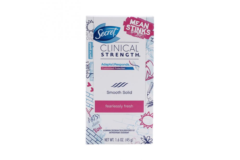 Antitranspirante Secret Clinical Strength Mean Stick Caja Con Barra Con 45 g