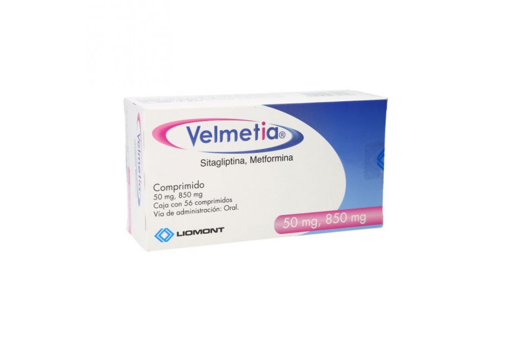Velmetia 50 mg/850 mg Caja Con 56 Comprimidos