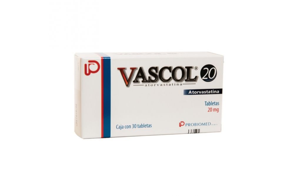 Vascol 20 mg Caja Con 30 Tabletas