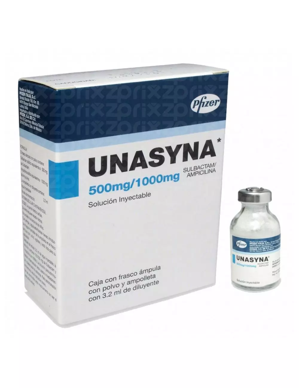 Unasyna 500/1000 mg Solución Inyectable RX2