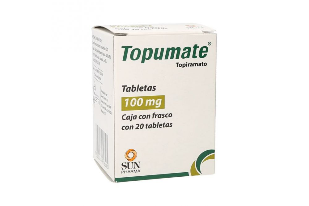 Topumate 100 mg Frasco Con 20 Tabletas