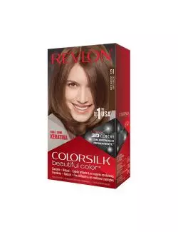 Tinte Revlon Colorsilk Castaño Claro 51 Caja Con Frasco Con 130 mL