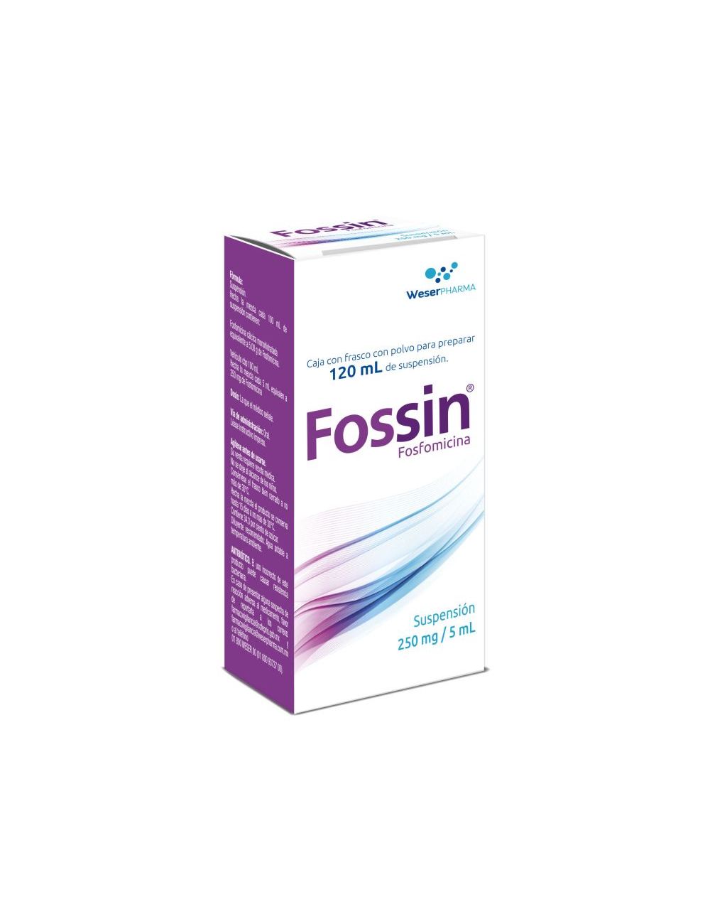 Fossin Suspensión Con 120 mL/250 mg Fossin Suspensión Con 120 mL/250 mg