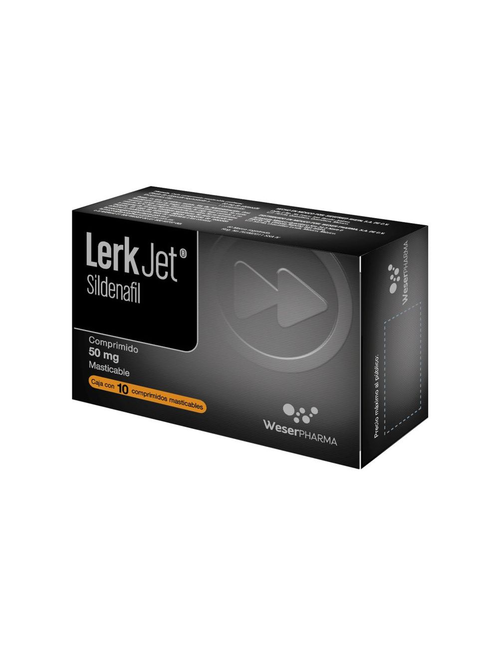 Lerk Jet Caja Con 10 Comprimidos Masticables De 50 mg Lerk Jet Caja Con 10 Comprimidos Masticables De 50 mg