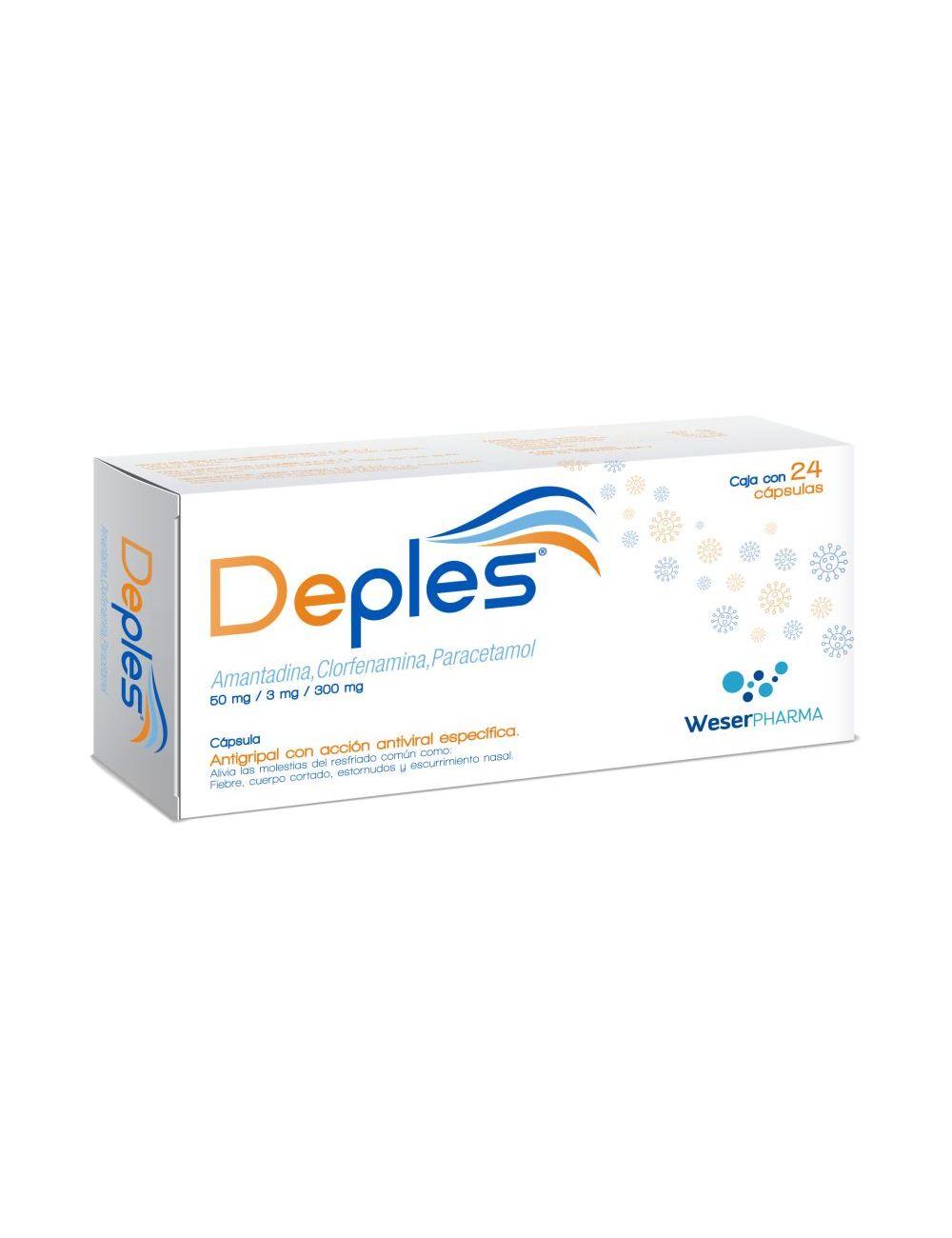 Deples Caja Con 24 Cápsulas De 50 mg/ 3 mg/300 mg Deples Caja Con 24 Cápsulas De 50 mg/ 3 mg/300 mg