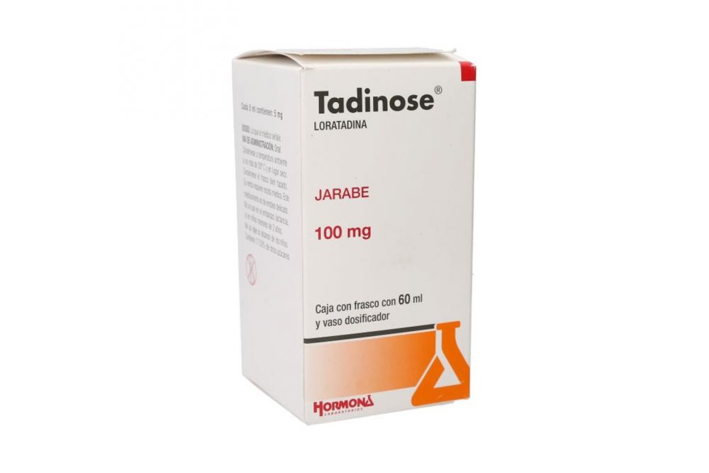 Tadinose 100 mg Jarabe Caja Con Frasco Con 60 mL