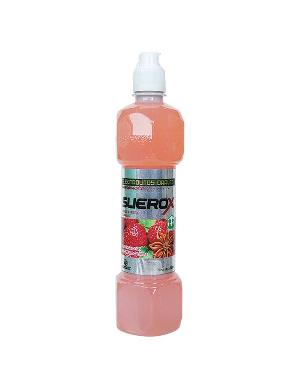 SUEROX BOTELLA CON 500 ML SABOR A FRESAS CON ANÍS