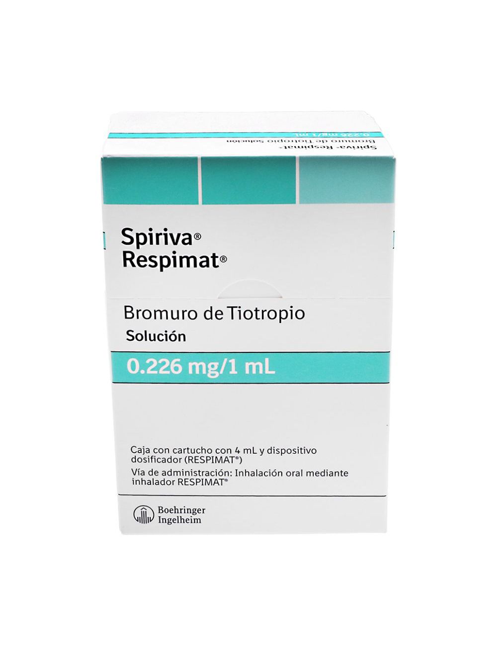 Spiriva Respimat Solución 0.226mg/1mL Caja Con Cartucho Con 4mL y Dispositivo Spiriva Respimat Solución 0.226mg/1mL Caja Con Cartucho Con 4mL y Dispositivo