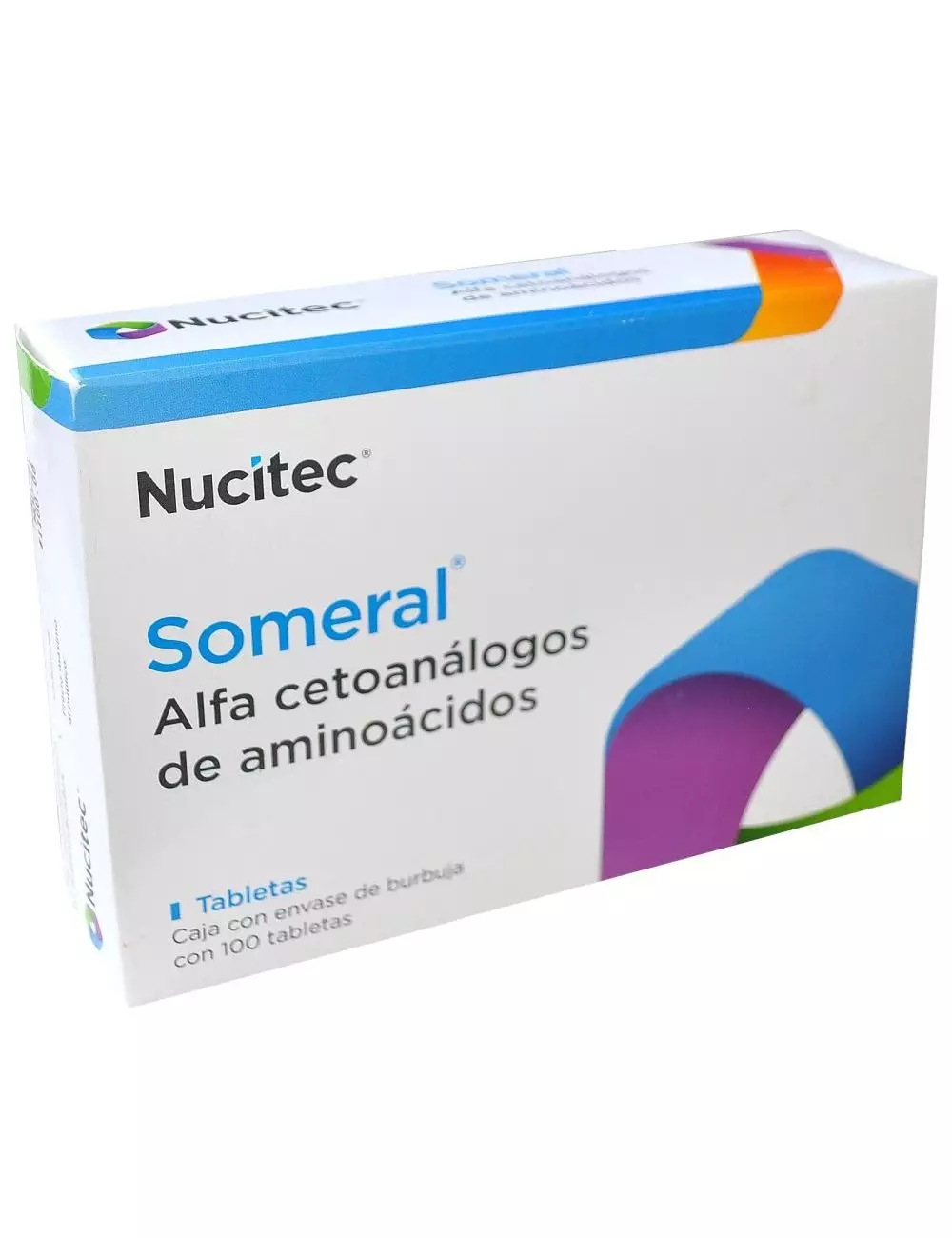 Somertal® - Alfa Cetoanálogos de Aminoácidos | 100 Tabletas | Nucitec®