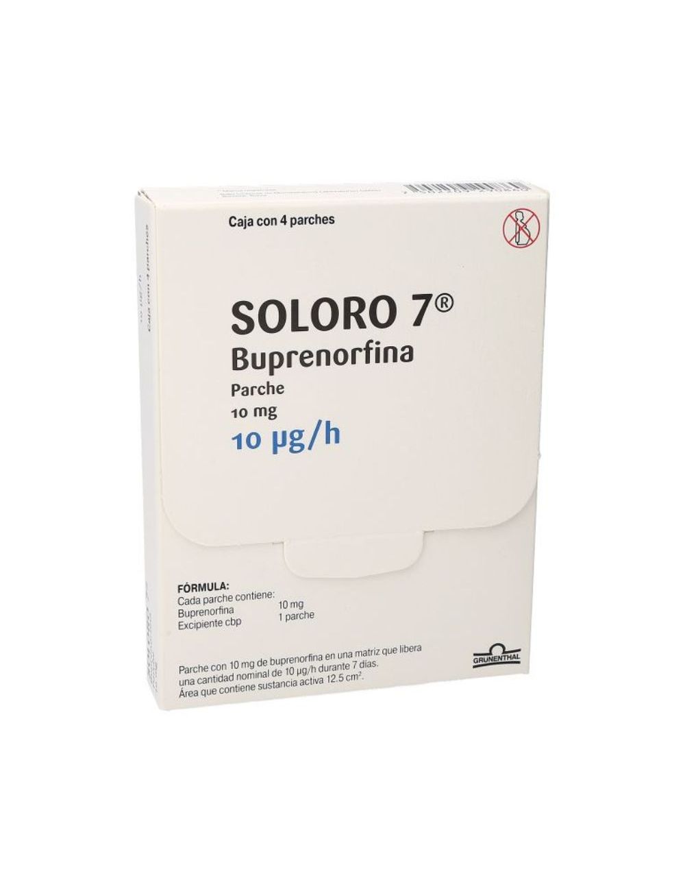 Soloro 7 Con 10 mg / 10 mcg/h Caja Con 4 Parches - RX1 Soloro 7 Con 10 mg / 10 mcg/h Caja Con 4 Parches - RX1