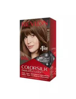 Revlon Colorsilk Tinte Permanente 43 Castaño Medio Dorado Caja Con 1 Aplicación