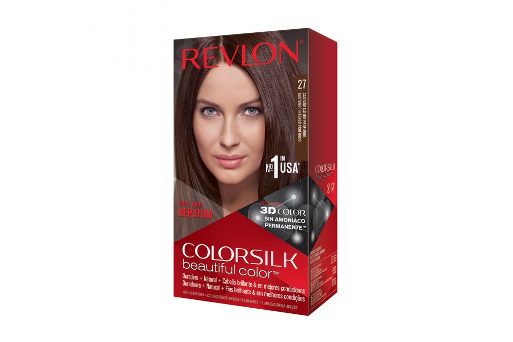 Revlon Colorsilk Tinte Permanente 27 Castaño Cálido Profundo Caja Con  1 Aplicación