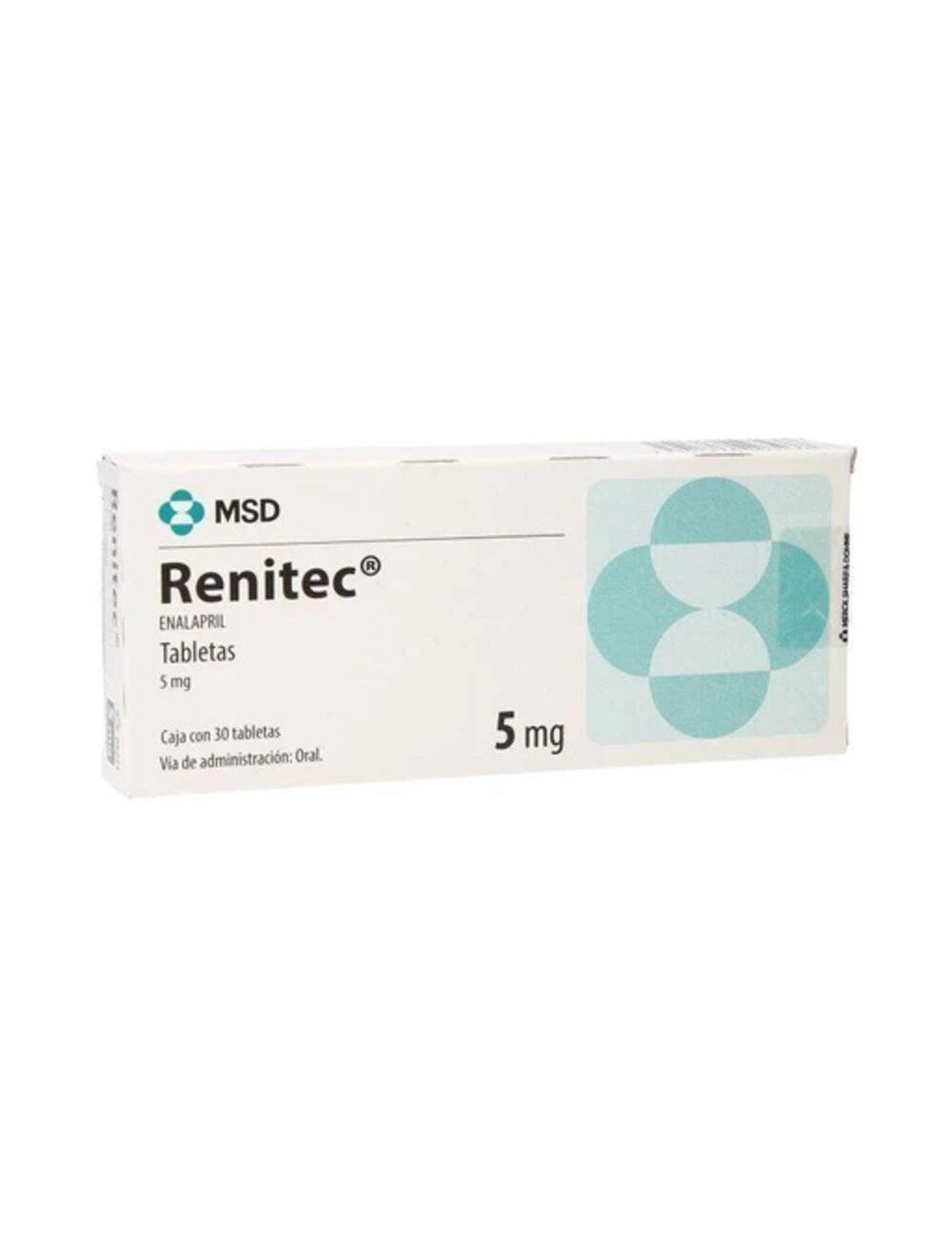 Renitec 5 mg Caja Con 30 Tabletas