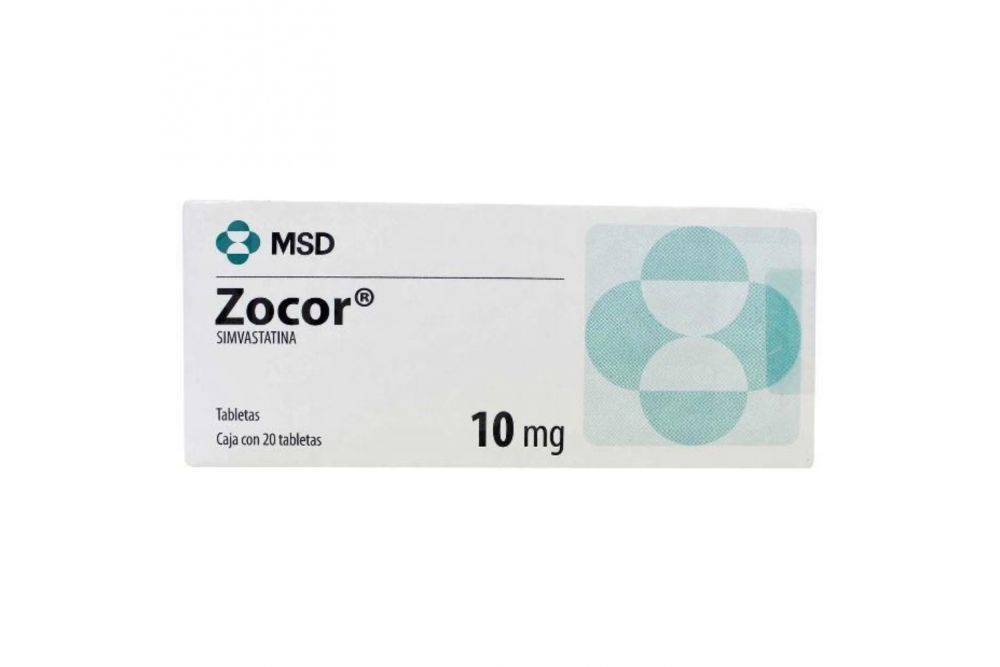 Zocor 10 mg Caja Con 20 Tabletas