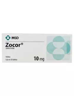 Zocor 10 mg Caja Con 20 Tabletas